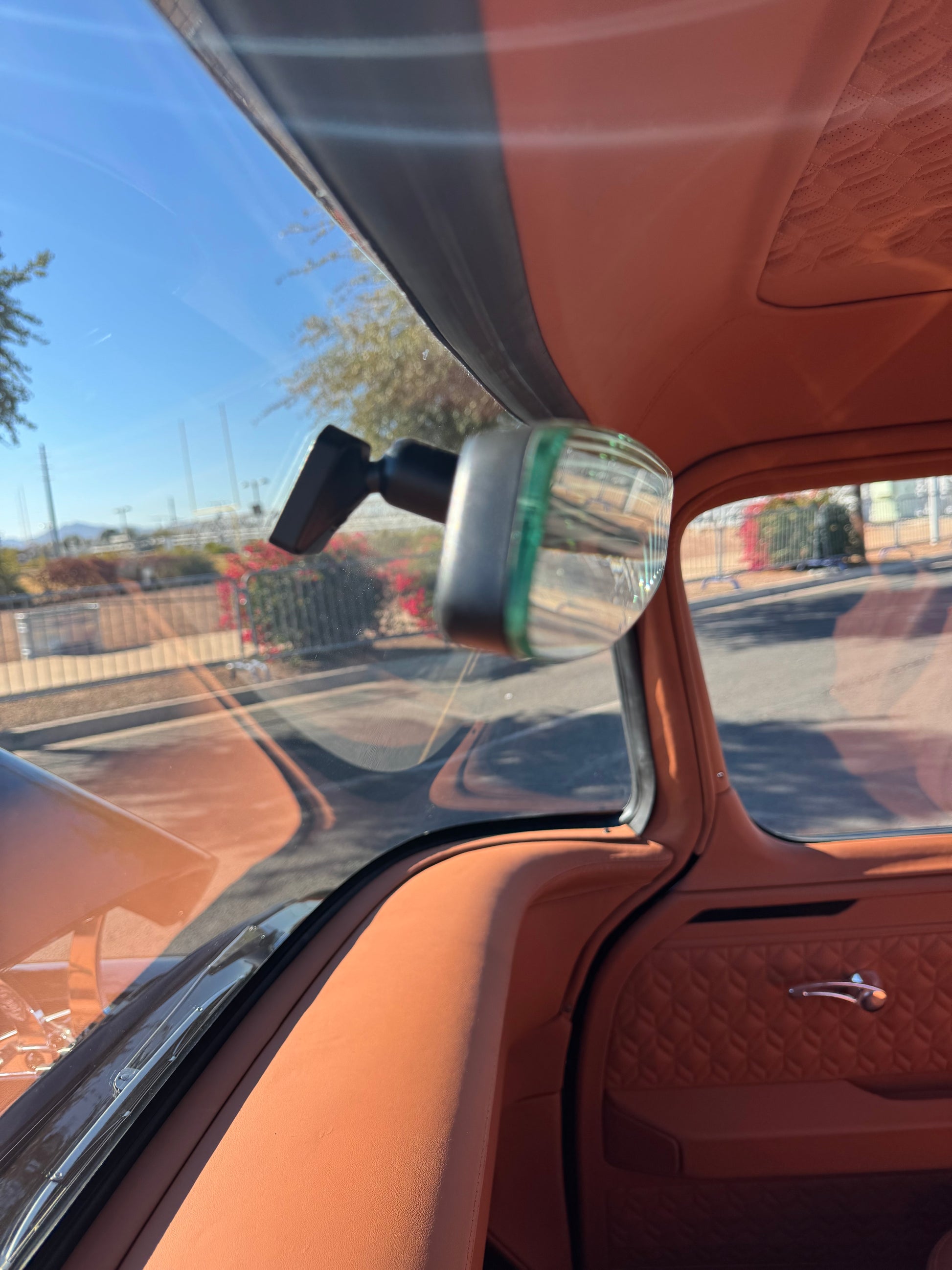 Wrap around glass rear view mirror