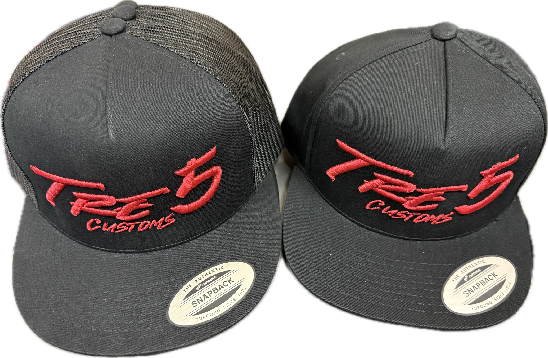 Red Puff Embroidery Hat