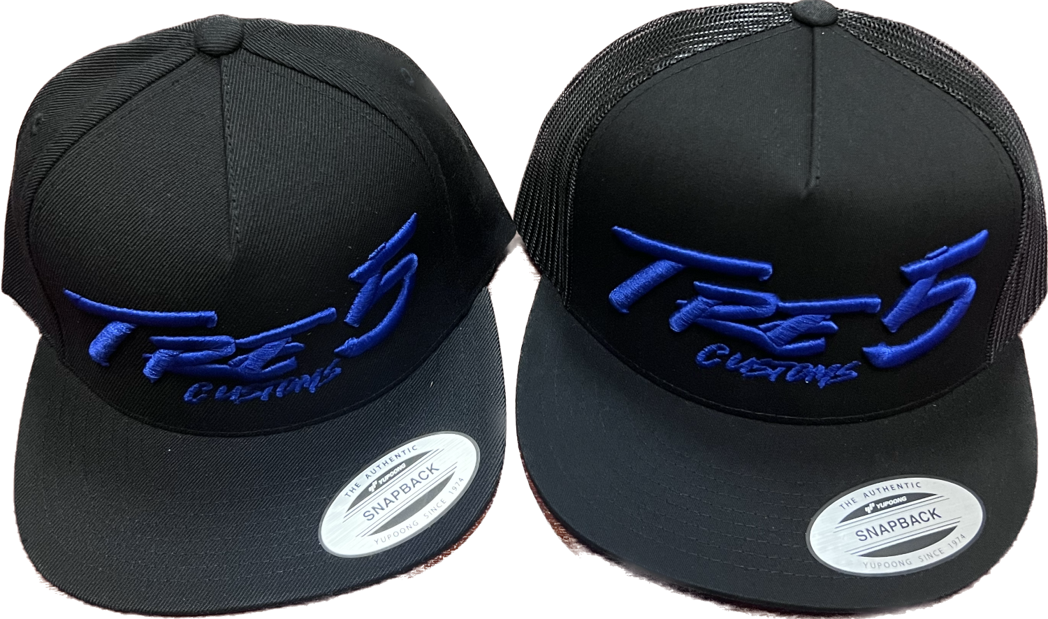 Blue Puff Embroidery Hat